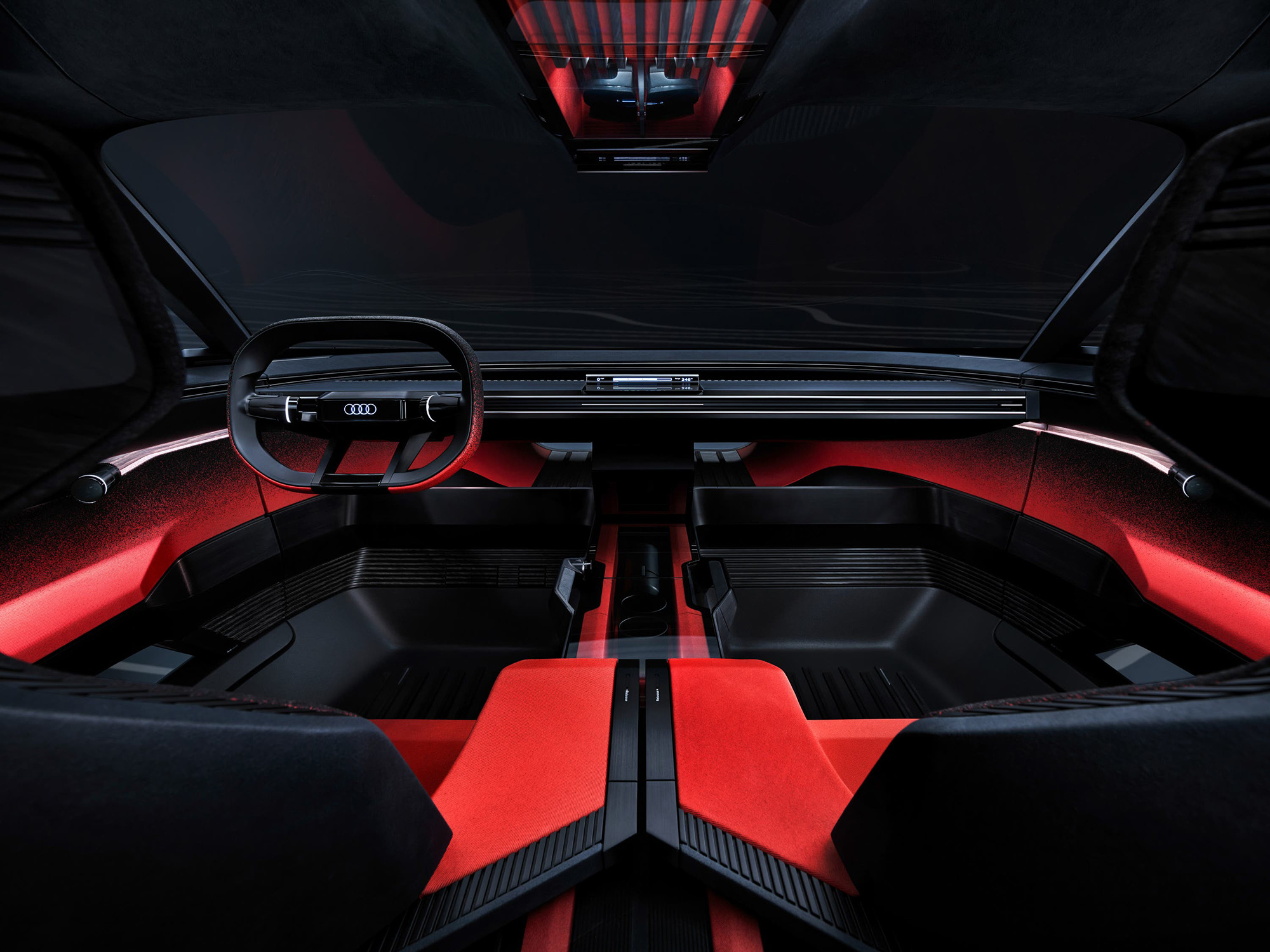 Audi Activesphere concept futuristic interior, via PA